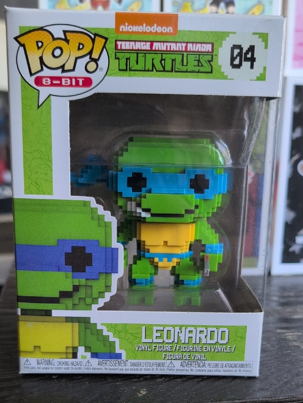 Funko 8-Bit Leonardo Vinyl Figure - Green, Blue & Yellow